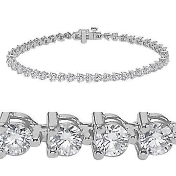 Ronde 5 Karaat 3 Prong Set Echt Diamond Tennis Armband Vrouwen Sieraden