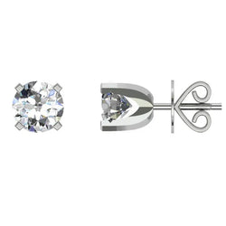 Ronde Briljant Geslepen Vier Prong Set 1,90 Ct Echt Diamanten Oorknopjes