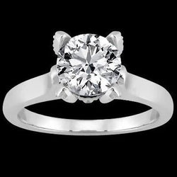 Ronde Briljante Echt Diamanten Solitaire Ring 2,50 Cts.