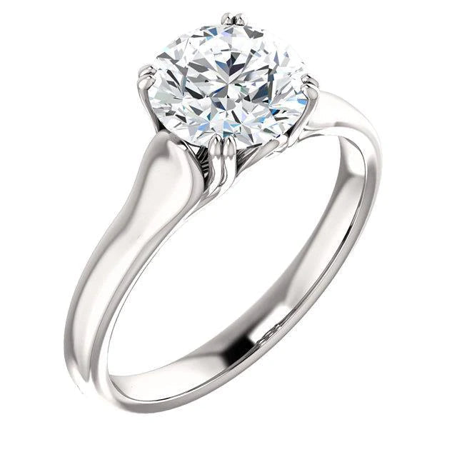 Ronde Briljante Echt Diamanten Solitaire Ring Van 1,50 Ct