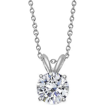Ronde Echt Diamanten Halsketting Hanger 1,20 Karaat Sieraden 14K Witgoud