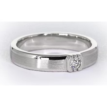 Afbeelding in Gallery-weergave laden, Ronde Echt Diamanten Herenring Met Geborstelde Afwerking 14K 0,50 Karaat Witgoud
