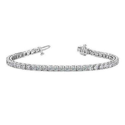 Ronde Echt Diamanten Tennisarmband Met Pinnen 10,08 Karaat WG 14K