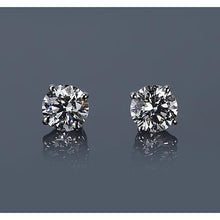 Afbeelding in Gallery-weergave laden, Ronde Echt Diamond Stud Mand Set Oorbel 1,50 Karaat Wit Goud 14K
