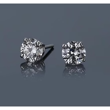 Afbeelding in Gallery-weergave laden, Ronde Echt Diamond Stud Mand Set Oorbel 1,50 Karaat Wit Goud 14K
