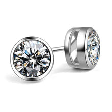 Afbeelding in Gallery-weergave laden, Ronde Geslepen 5 Karaat Echt Diamanten Dames Oorknopjes Wit Goud 14K
