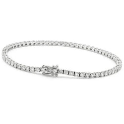 Ronde Geslepen Echt Diamanten Dames Tennisarmband Van 5,40 Ct Witgoud