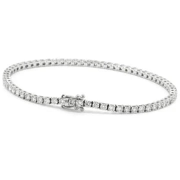 Ronde Geslepen Echt Diamanten Dames Tennisarmband Van 5,40 Ct Witgoud