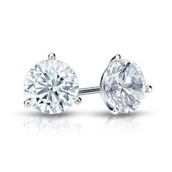 Natuurlijke Diamanten Oorbel 3ct - Witgoud 14K