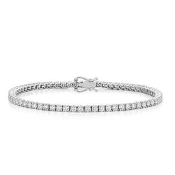 Ronde Geslepen Echt Diamanten Tennisarmband Van 4,55 Karaat Witgoud 14K