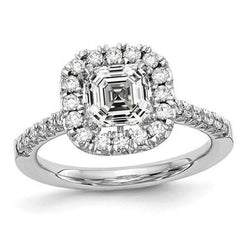Natuurlijke Diamanten Ring 4.20ct - Witgoud 14K