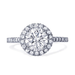 Ronde Halo Echt NDiamanten Trouwring 2,25 Ct.