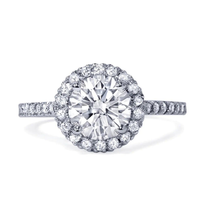 Ronde Halo Echt Diamanten Trouwring 2,25 Ct.