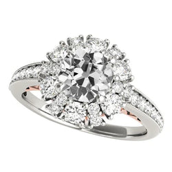 Natuurlijke Diamanten Ring 6ct - Tweekleurig 14K Goud