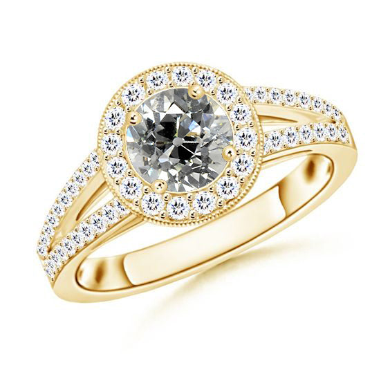 Ronde Halo Split Shank Ring