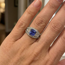 Afbeelding in Gallery-weergave laden, echte round saffier 2.50karaat ring op wit
