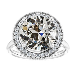 Natuurlijke Diamanten Ring 7.50ct - Witgoud 14K