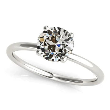 Ronde Old Cut Echt Diamond Solitaire-Jubileumring 2 Karaat