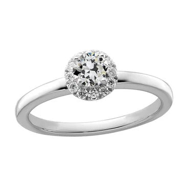 Ronde Oude Europese Echt Diamanten Halo-Ring 2,25 Karaat Dames Sieraden