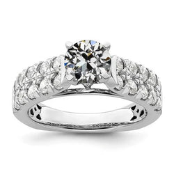 Natuurlijke Diamanten Ring 4ct - Witgoud 14K