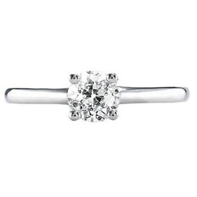 Ronde Solitaire Ring Old Mine Cut Echt Diamond Jewelry 1 karaat