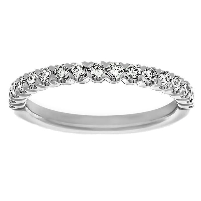Ronde Echt Diamant Halve Eeuwigheid Verjaardag Trouwring Wit Goud 3 ct. - harrychadent.nl