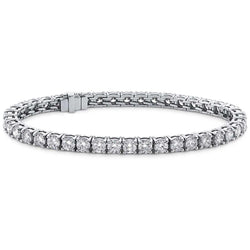 Ronde Natuurlijke uit de aarde gewonnen Diamanten Tennisarmband Massief Gouden Dames Sieraden 12 Karaat