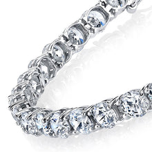 Afbeelding in Gallery-weergave laden, Ronde Geslepen 6-Karaats Sprankelende Echt Diamanten Tennisarmband Wit Goud 14K
