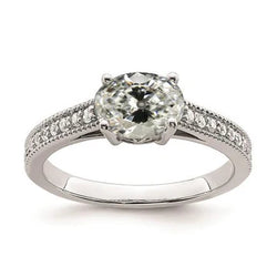 Natuurlijke Diamanten Ring 3.75ct - Witgoud 14K