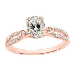 Natuurlijke Diamanten Ring 3.50ct - Roségoud 14K
