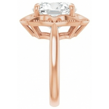 Afbeelding in Gallery-weergave laden, Diamant Solitaire Verlovingsring 5 karaat 14K Rosé Goud – hoekaanzicht
