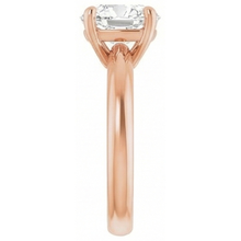 Afbeelding in Gallery-weergave laden, Solitaire Verlovingsring 14K Rosé Goud met Fijne Diamant – zijaanzicht

