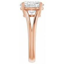 Afbeelding in Gallery-weergave laden, Briljant Solitaire Verlovingsring 4,50-karaat 14K Rosé Goud – bovenaanzicht
