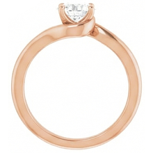 Afbeelding in Gallery-weergave laden, Fijne Diamant Solitaire Ring – zijaanzicht
