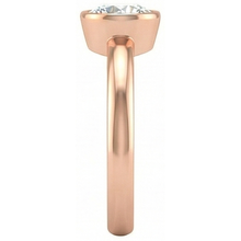 Afbeelding in Gallery-weergave laden, Rose Gold Solitaire Ring Ronde Old Cut Echt Diamond Bezel Set 1,50 Karaat
