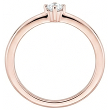 Afbeelding in Gallery-weergave laden, Rose Gold Solitaire Ronde Geslepen Ring Oude Mijn Geslepen Echt Diamant 1 Karaat
