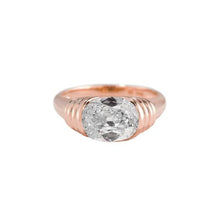 Afbeelding in Gallery-weergave laden, Rose goud Solitaire Ring Kussen Oude Mijn Geslepen Natuurlijk Diamant 2,25 Karaat
