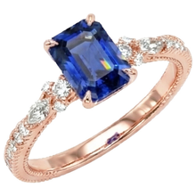 Afbeelding in Gallery-weergave laden, echte round diamant 4karaat ring zijaanzicht
