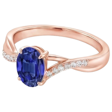 Afbeelding in Gallery-weergave laden, echte round saffier 3.75karaat ring vooraanzicht
