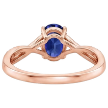 Afbeelding in Gallery-weergave laden, echte round saffier 3.75karaat ring op wit
