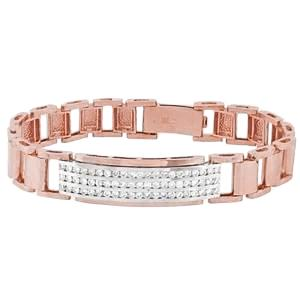 Rose Gold 14K Heren Echt Diamanten Armband 3 Karaat Diamanten Sieraden