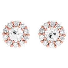 Afbeelding in Gallery-weergave laden, Oorhangers 14K Rosé Goud met Diamant – hoofdaanzicht
