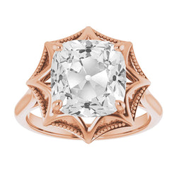 Solitaire Verlovingsring 14K Rosé Goud – Diamant Cushion
