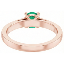 Afbeelding in Gallery-weergave laden, Roségouden 14K groene smaragd 2,50 karaat Natuurlijke echte diamanten ( niet in een laboratorium gekweekt ) jubileumring Nieuw

