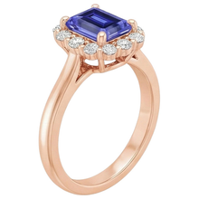 Afbeelding in Gallery-weergave laden, echte round saffier 4karaat ring close-up detail

