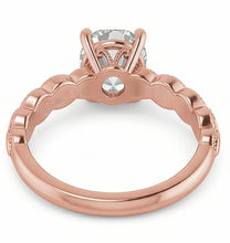 Afbeelding in Gallery-weergave laden, Roségouden Solitaire Ring Ovaal Oud Mijn Slijpsel Echte Natuurlijke uit de a aarde gewonnen Diamant 3.25 Karaat
