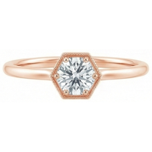 Afbeelding in Gallery-weergave laden, echte round diamant 1karaat ring bovenaanzicht
