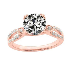 Natuurlijke Diamanten Ring 3.50ct - Roségoud 114K