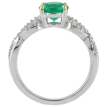 Afbeelding in Gallery-weergave laden, Smaragd Edelsteen Ring – bovenaanzicht
