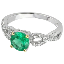 Afbeelding in Gallery-weergave laden, High-end Edelsteen Ring 1 karaat – profielaanzicht
